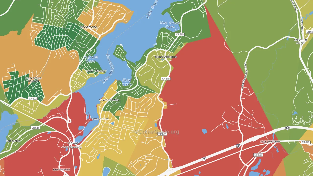 07856, NJ Map of Theft Rates