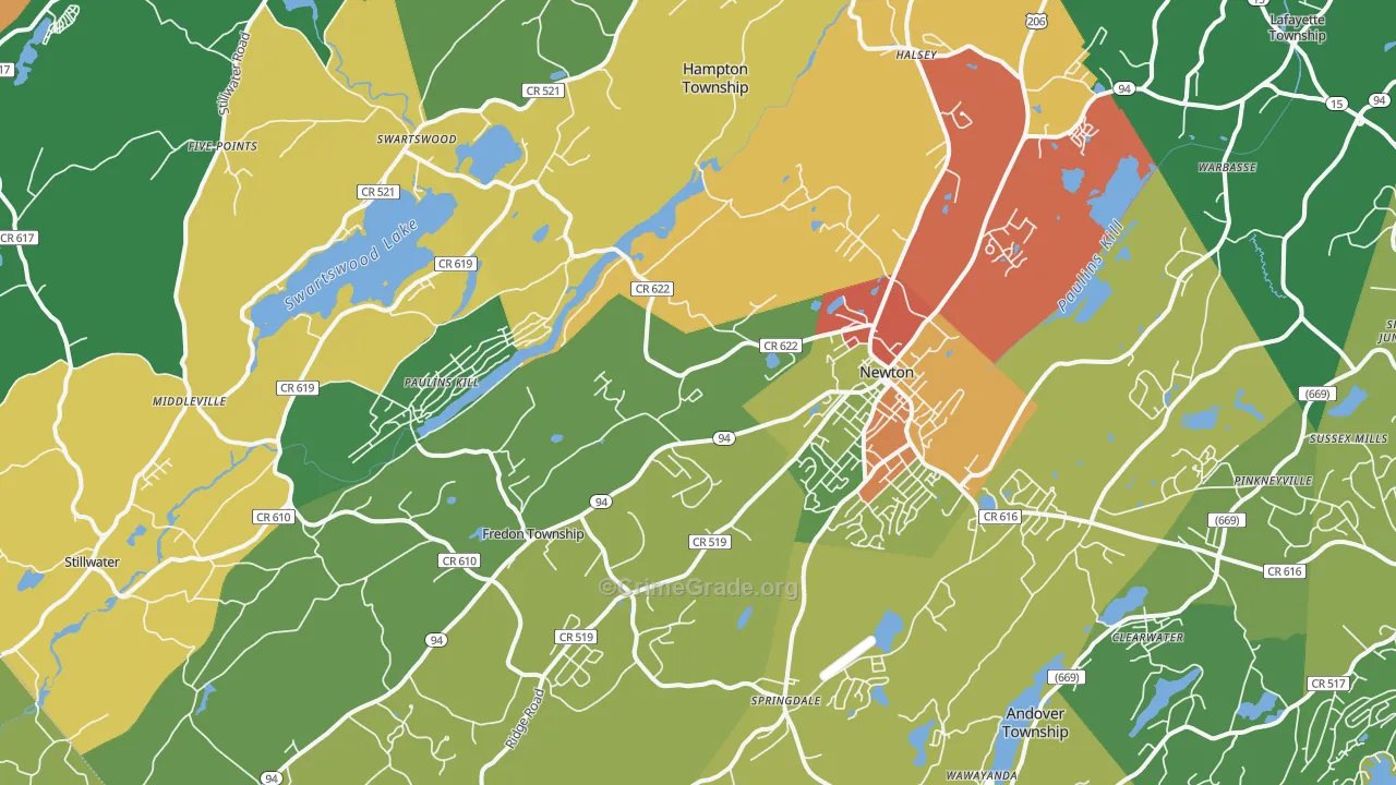07860, NJ Map of Theft Rates
