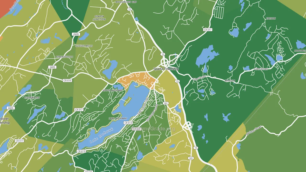 07871, NJ Map of Theft Rates