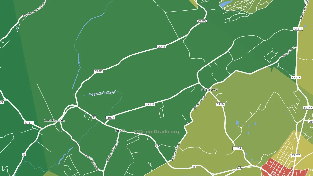 07880, NJ Map of Theft Rates