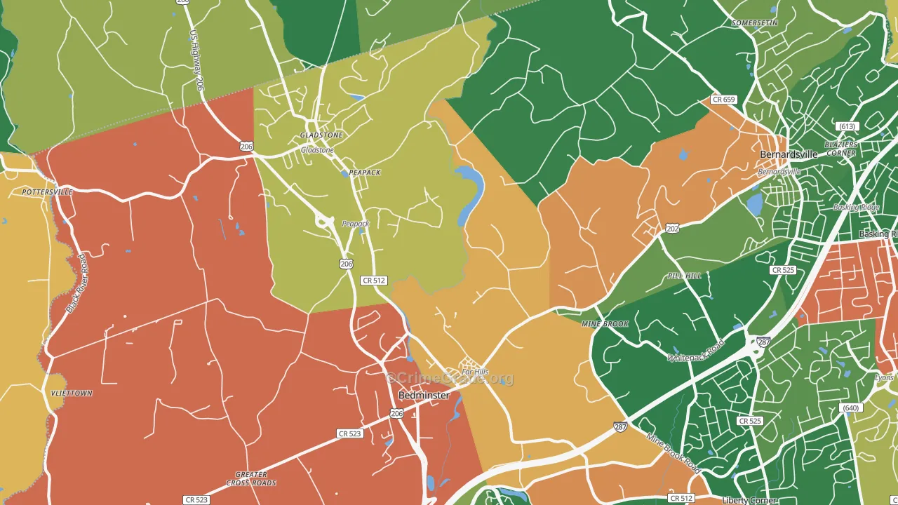 07931, NJ Map of Theft Rates