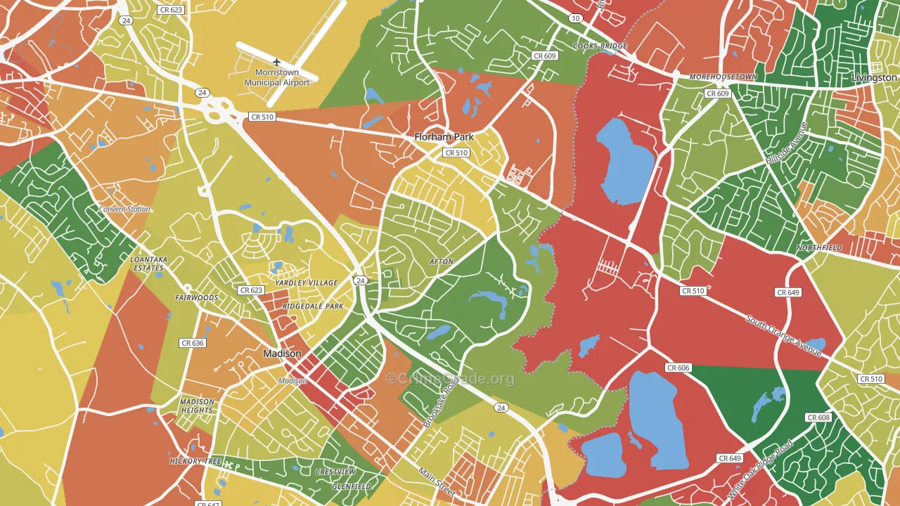 07932, NJ Map of Theft Rates