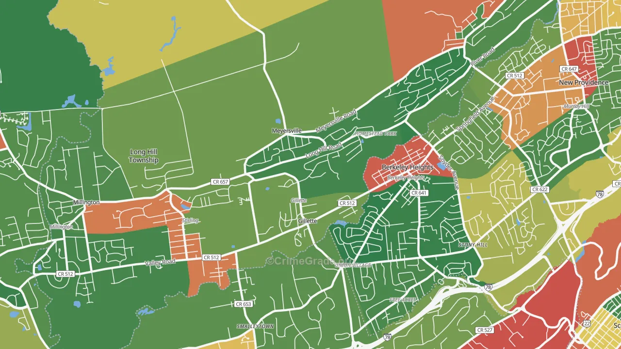 07933, NJ Map of Theft Rates