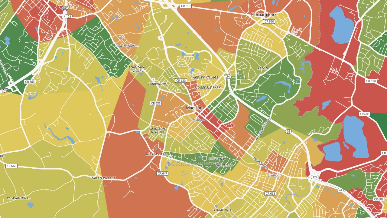 07940, NJ Map of Theft Rates
