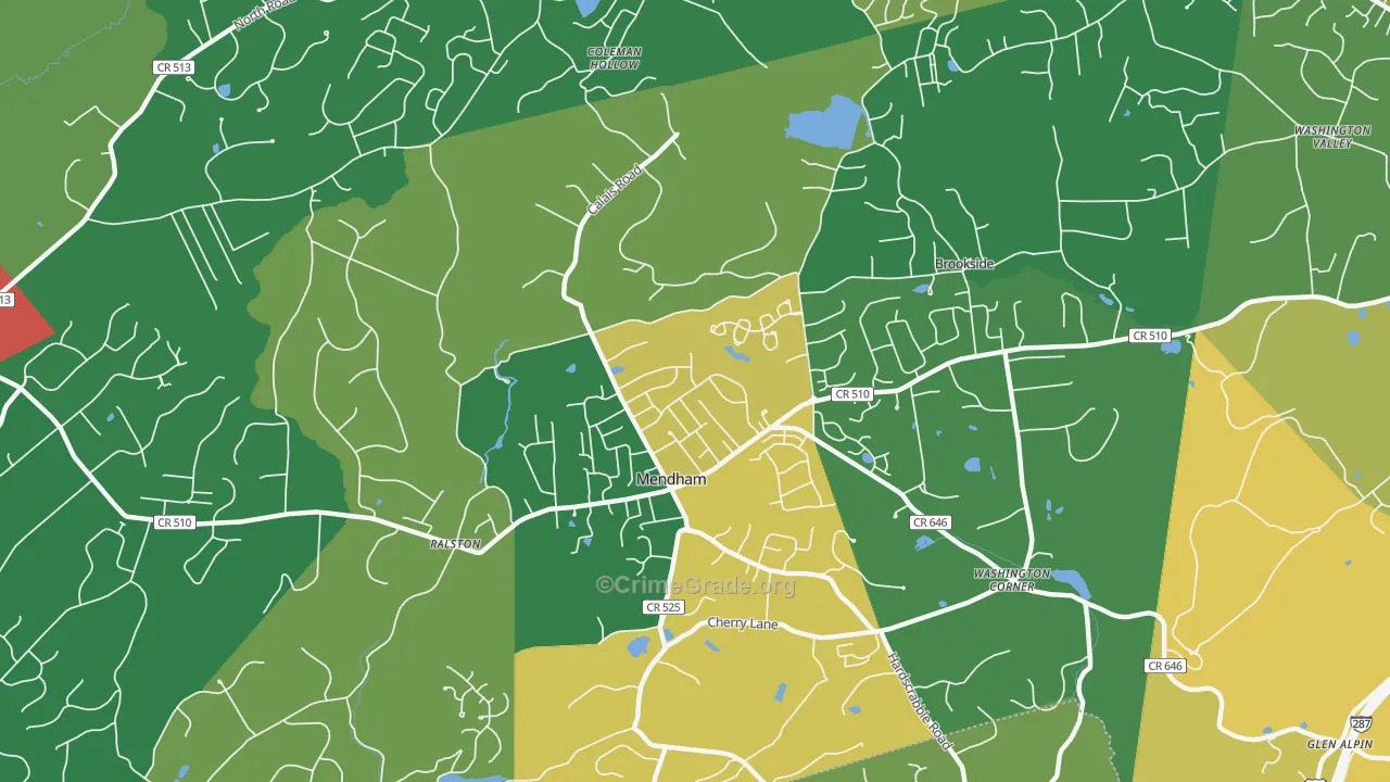 07945, NJ Map of Theft Rates