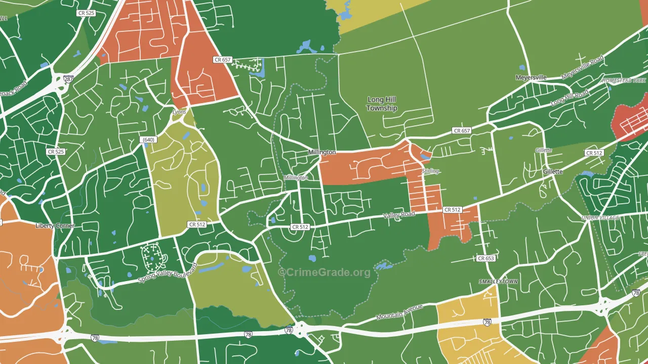 07946, NJ Map of Theft Rates