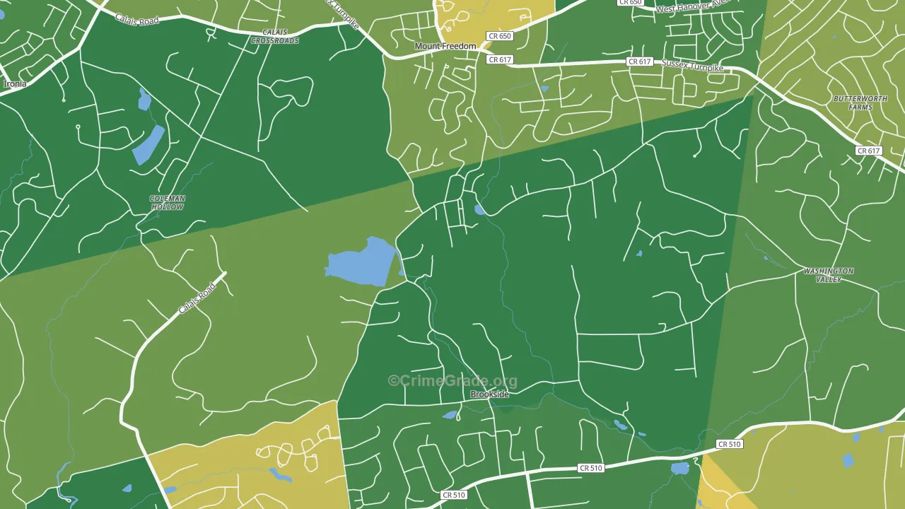 07970, NJ Map of Theft Rates