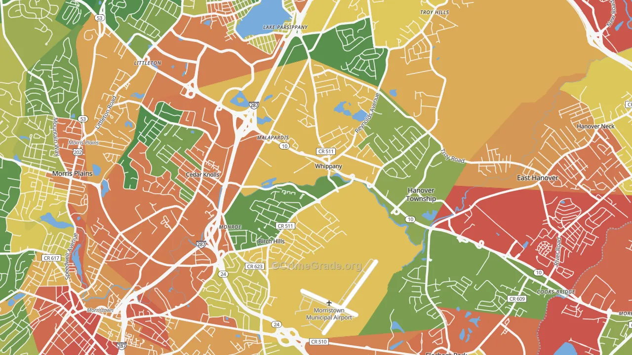 07981, NJ Map of Theft Rates