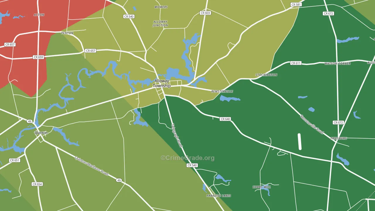 08001, NJ Map of Theft Rates