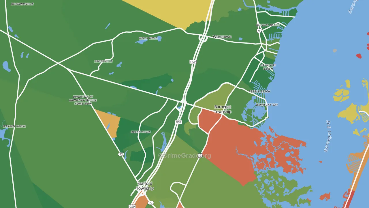 08005, NJ Map of Theft Rates