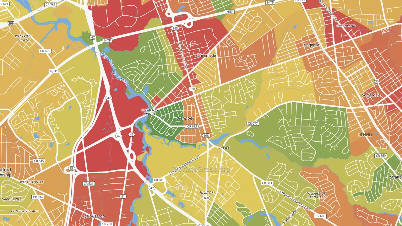 08029, NJ Map of Theft Rates
