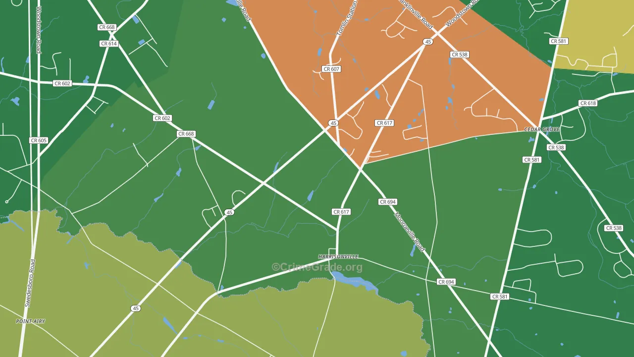08039, NJ Map of Theft Rates