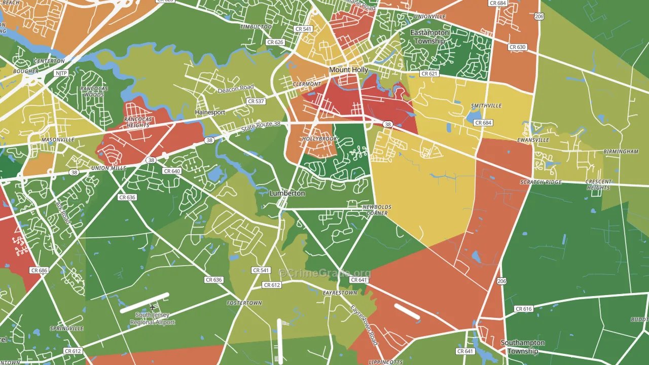 08048, NJ Map of Theft Rates
