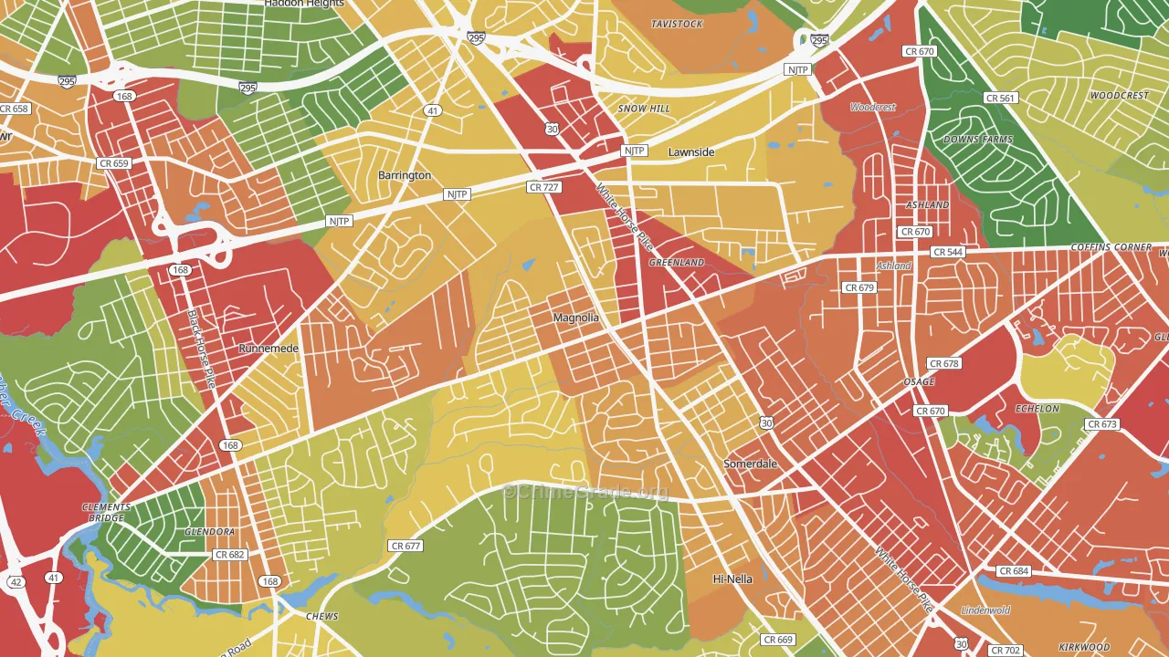 08049, NJ Map of Theft Rates