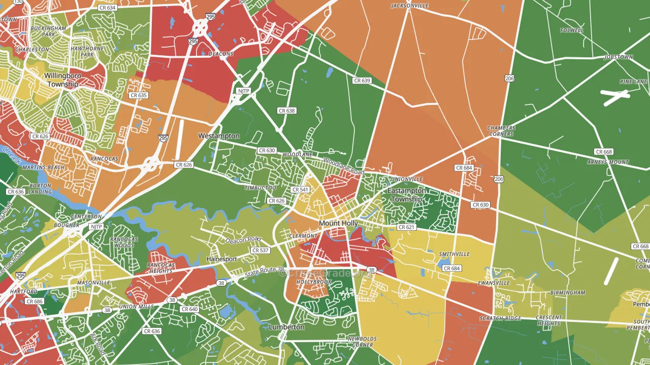 08060, NJ Map of Theft Rates