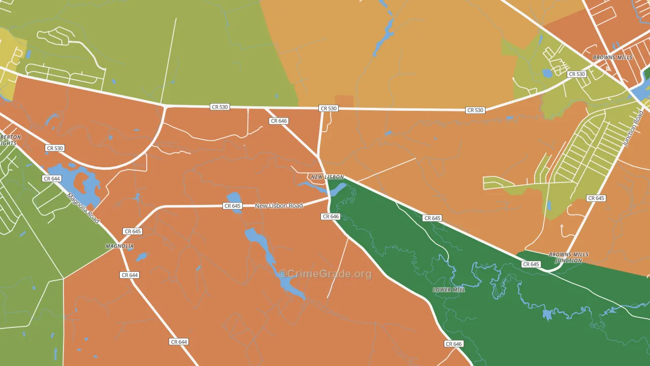 08064, NJ Map of Theft Rates