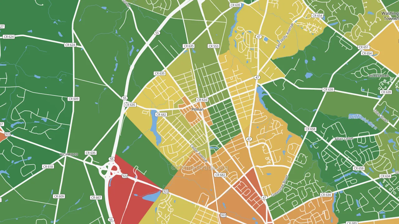 08071, NJ Map of Theft Rates