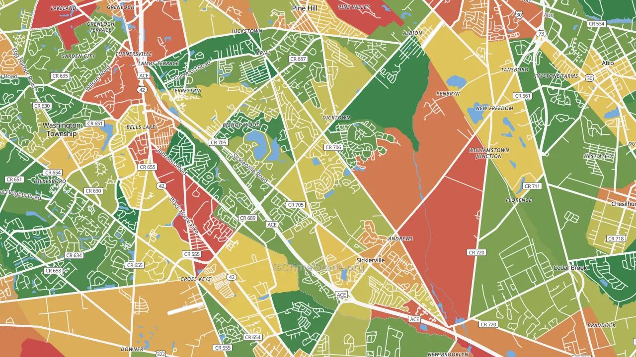 08081, NJ Map of Theft Rates