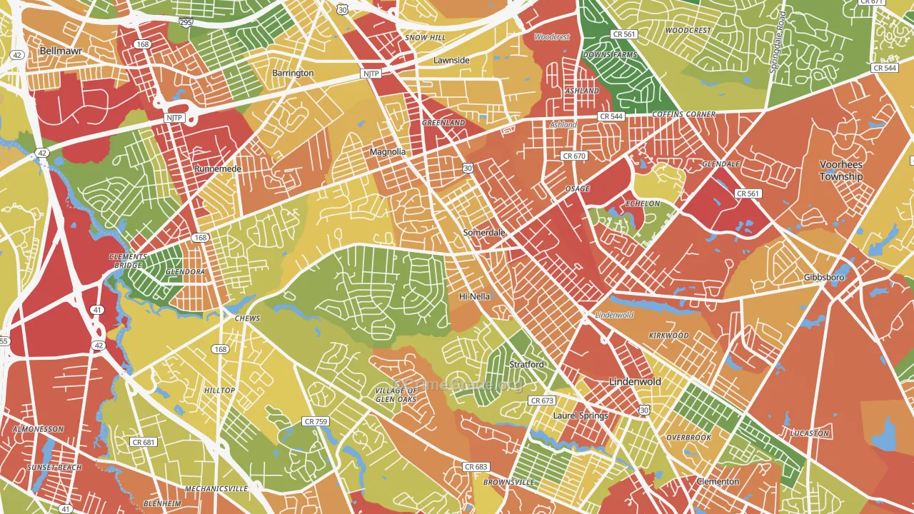 08083, NJ Map of Theft Rates