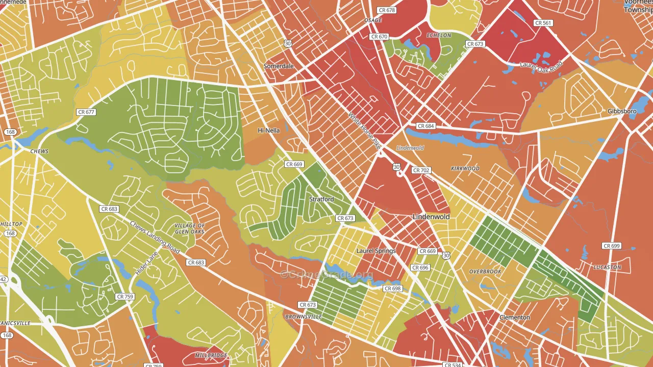 08084, NJ Map of Theft Rates