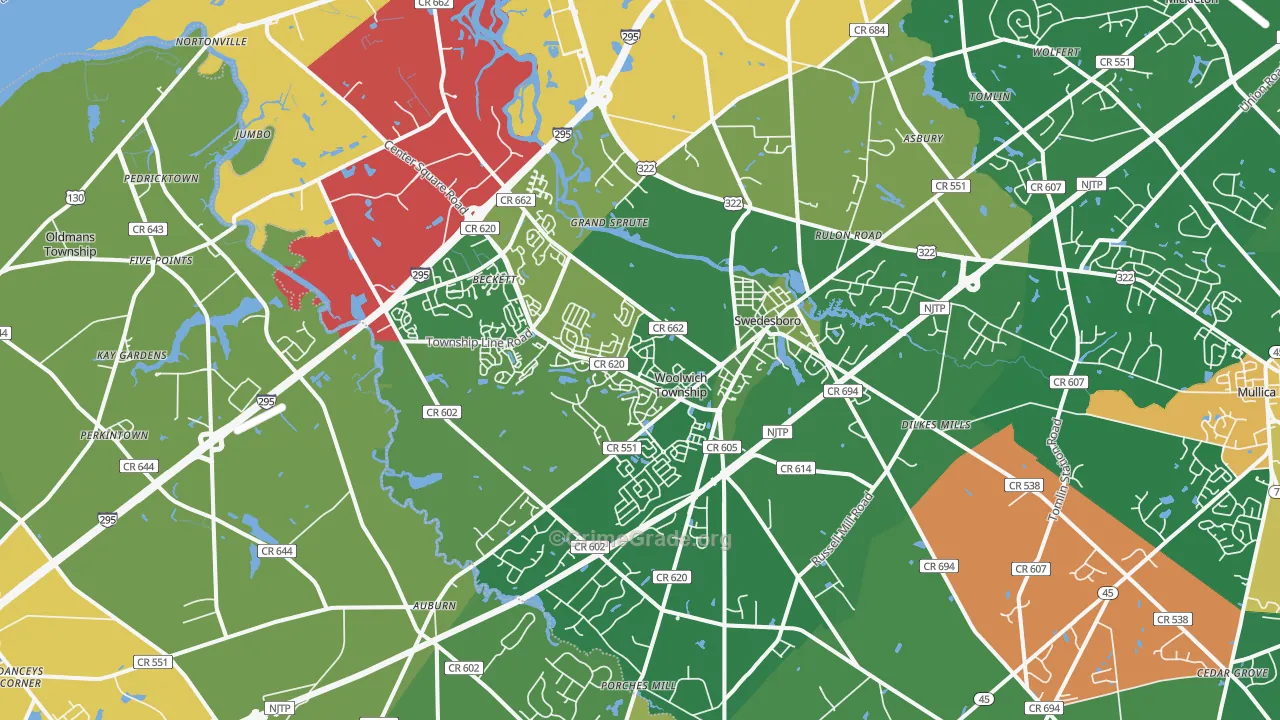08085, NJ Map of Theft Rates