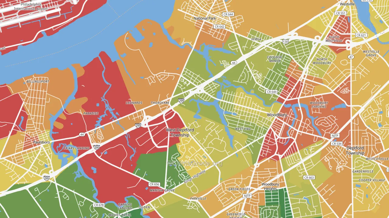 08086, NJ Map of Theft Rates
