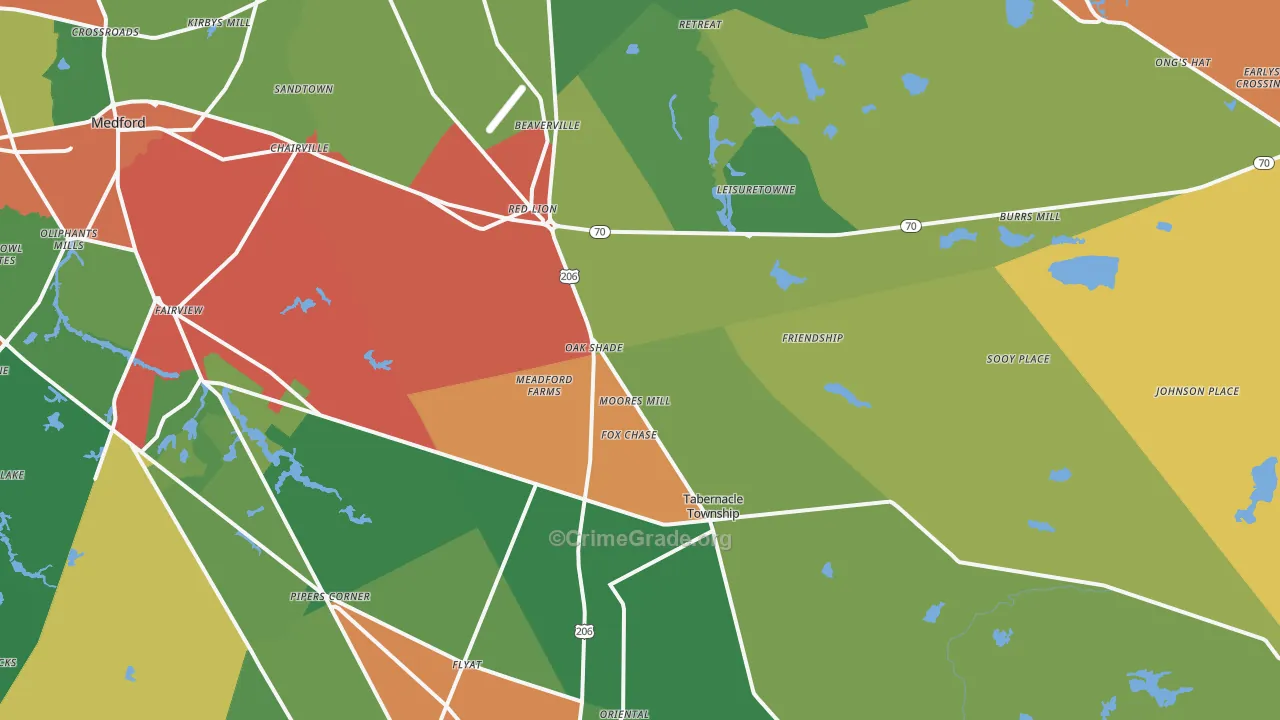 08088, NJ Map of Theft Rates