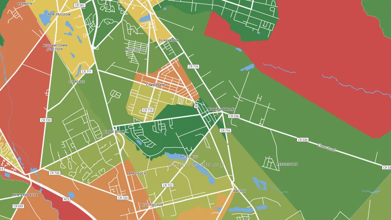 08089, NJ Map of Theft Rates