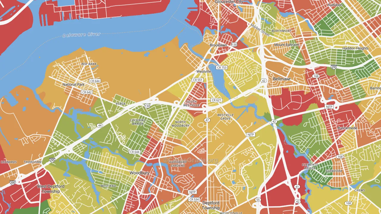 08093, NJ Map of Theft Rates