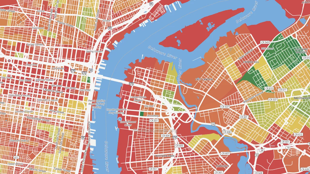 08102, NJ Map of Theft Rates