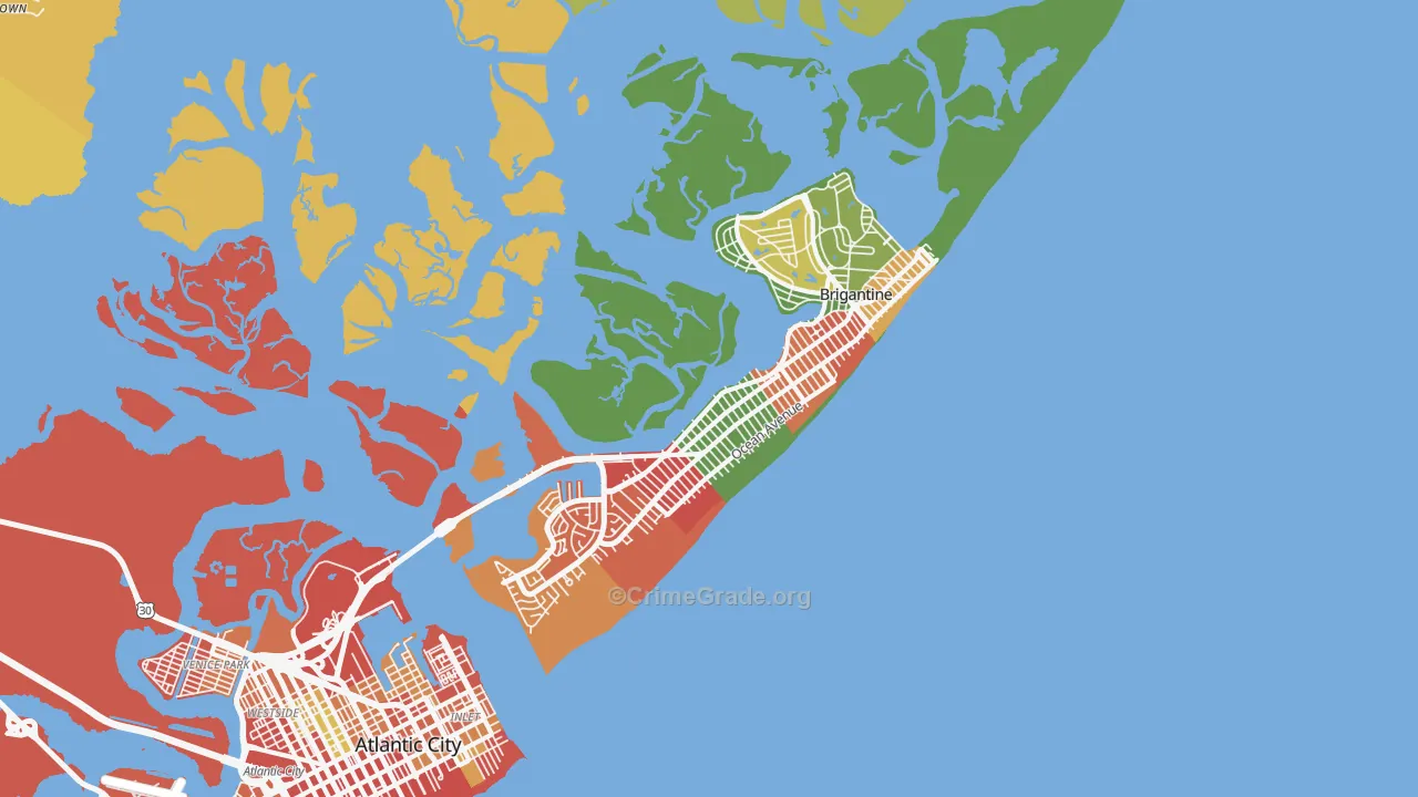 08203, NJ Map of Theft Rates