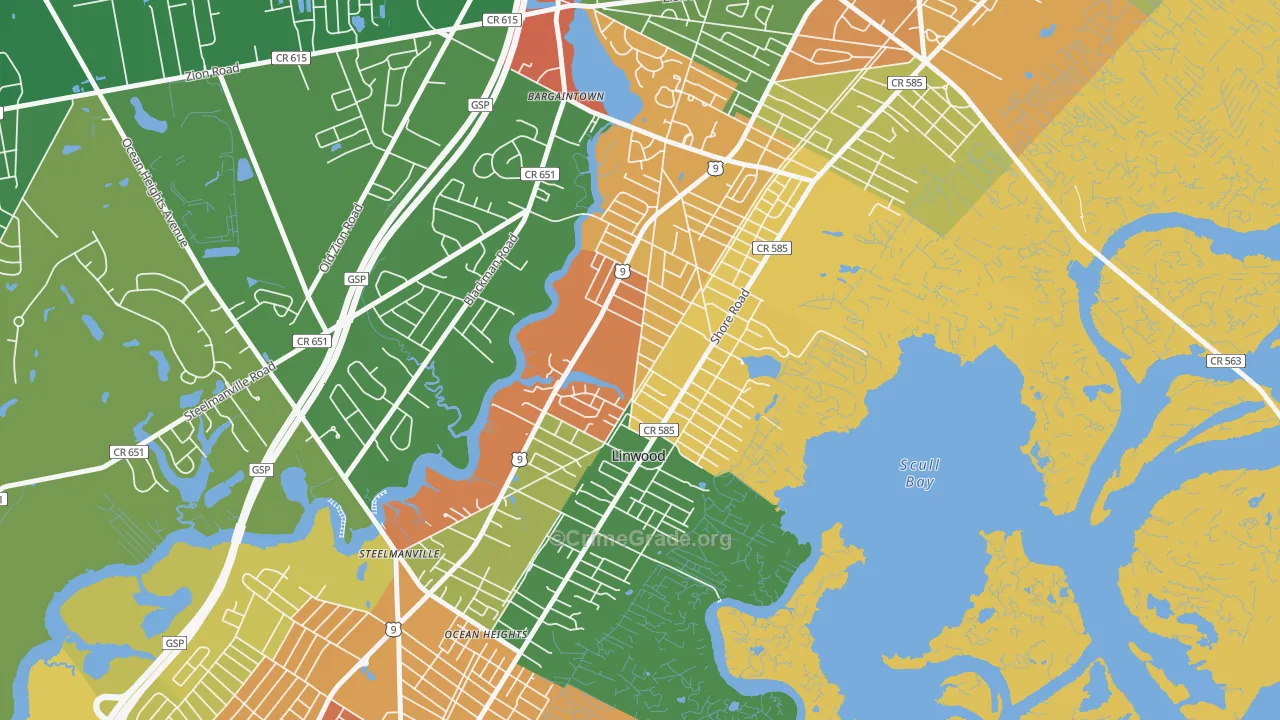 08221, NJ Map of Theft Rates