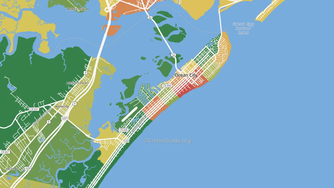 08226, NJ Map of Theft Rates
