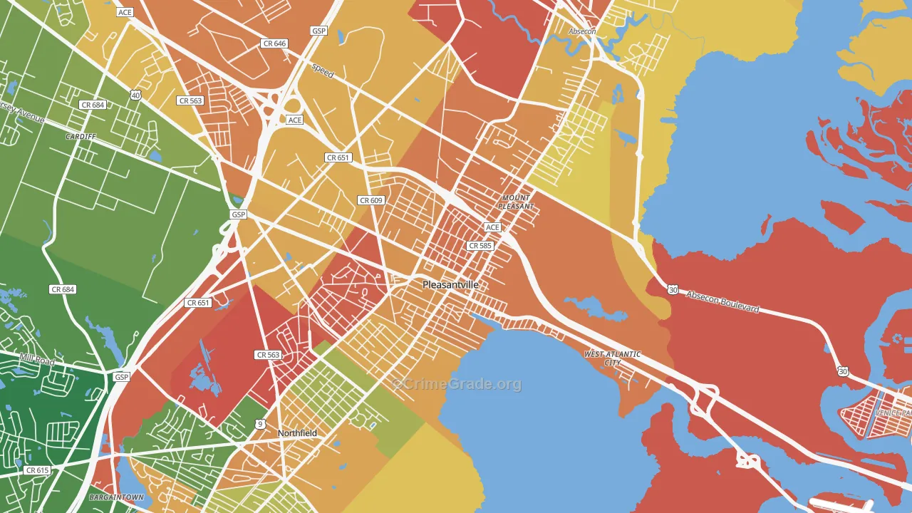 08232, NJ Map of Theft Rates