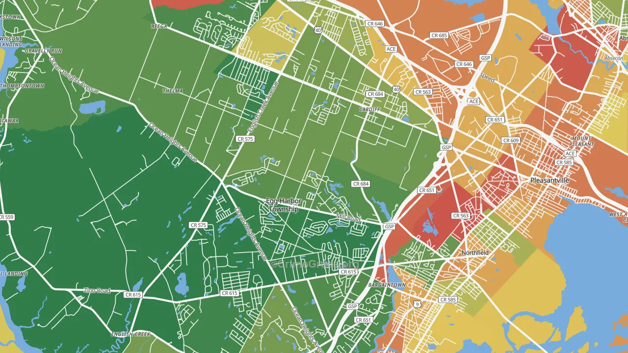 08234, NJ Map of Theft Rates