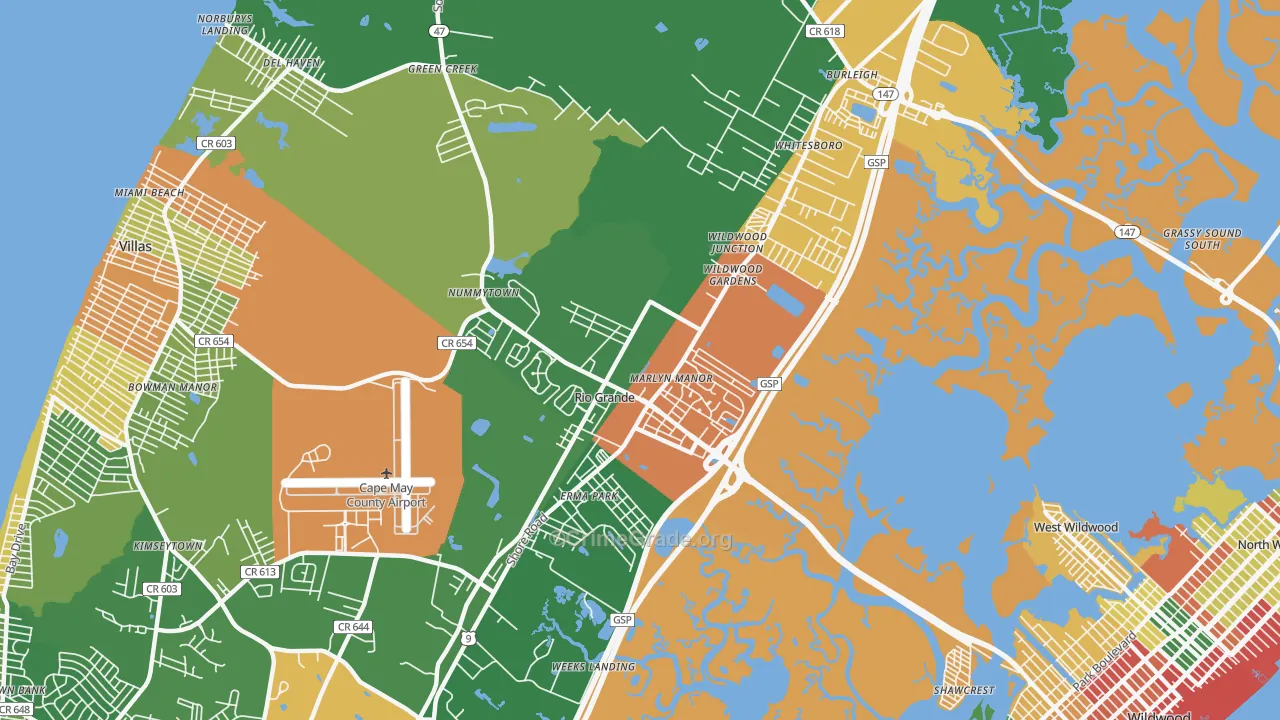 08242, NJ Map of Theft Rates
