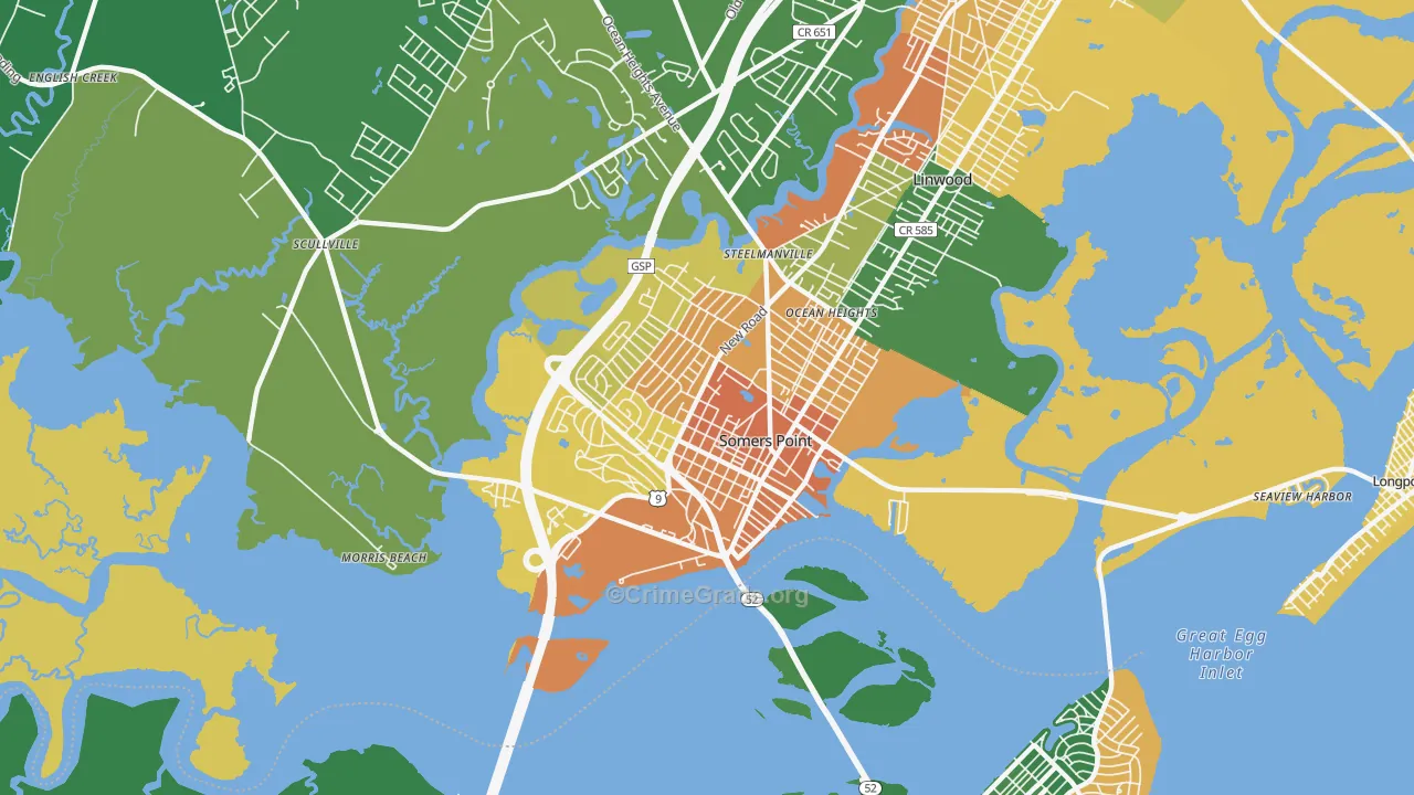 08244, NJ Map of Theft Rates