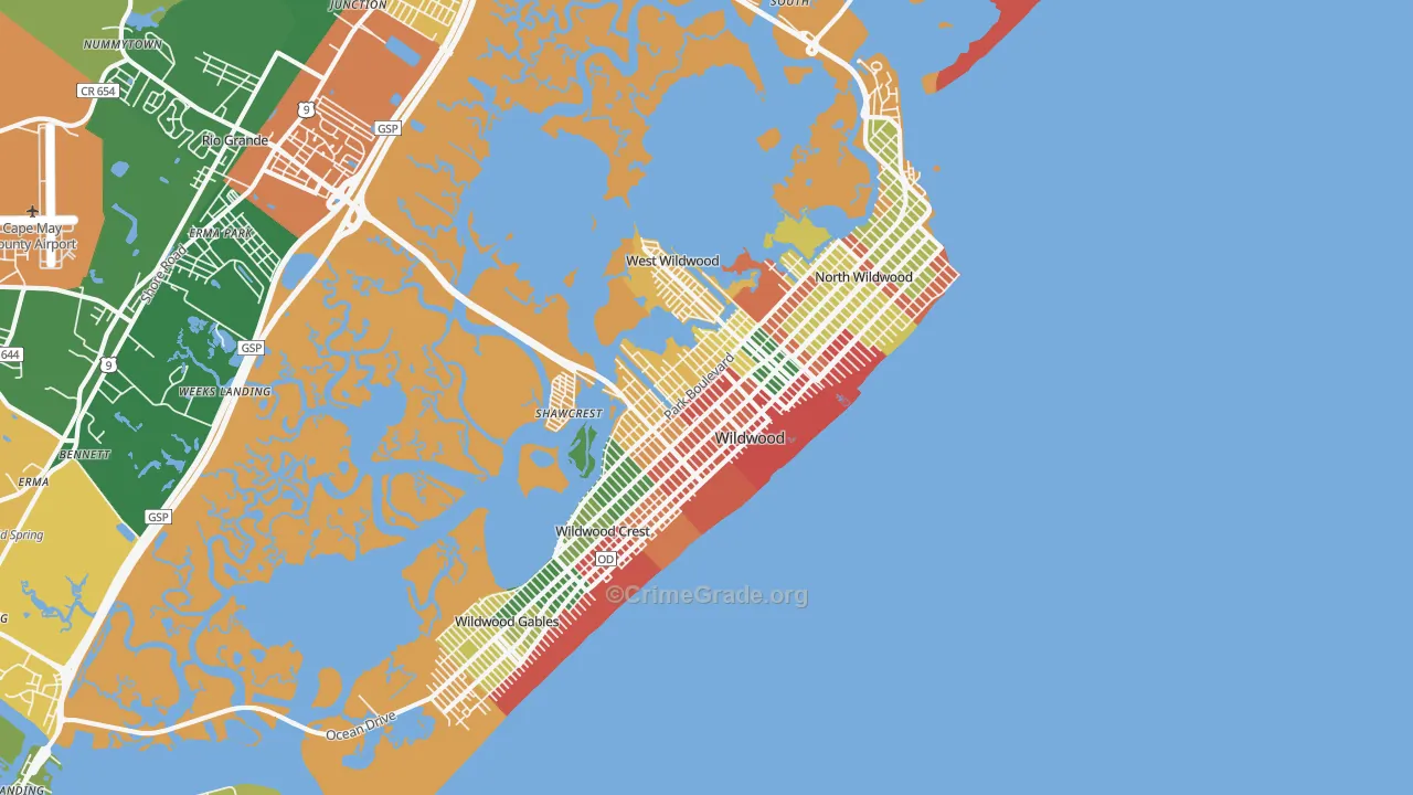 08260, NJ Map of Theft Rates