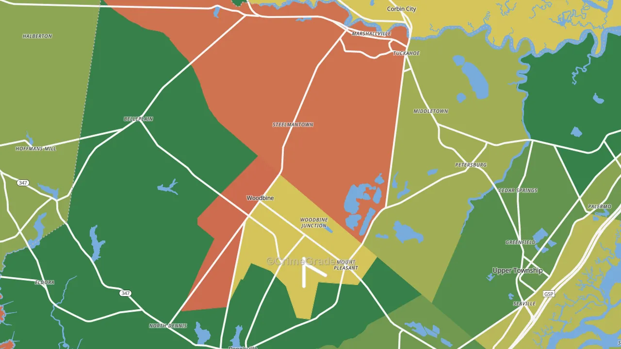 08270, NJ Map of Theft Rates