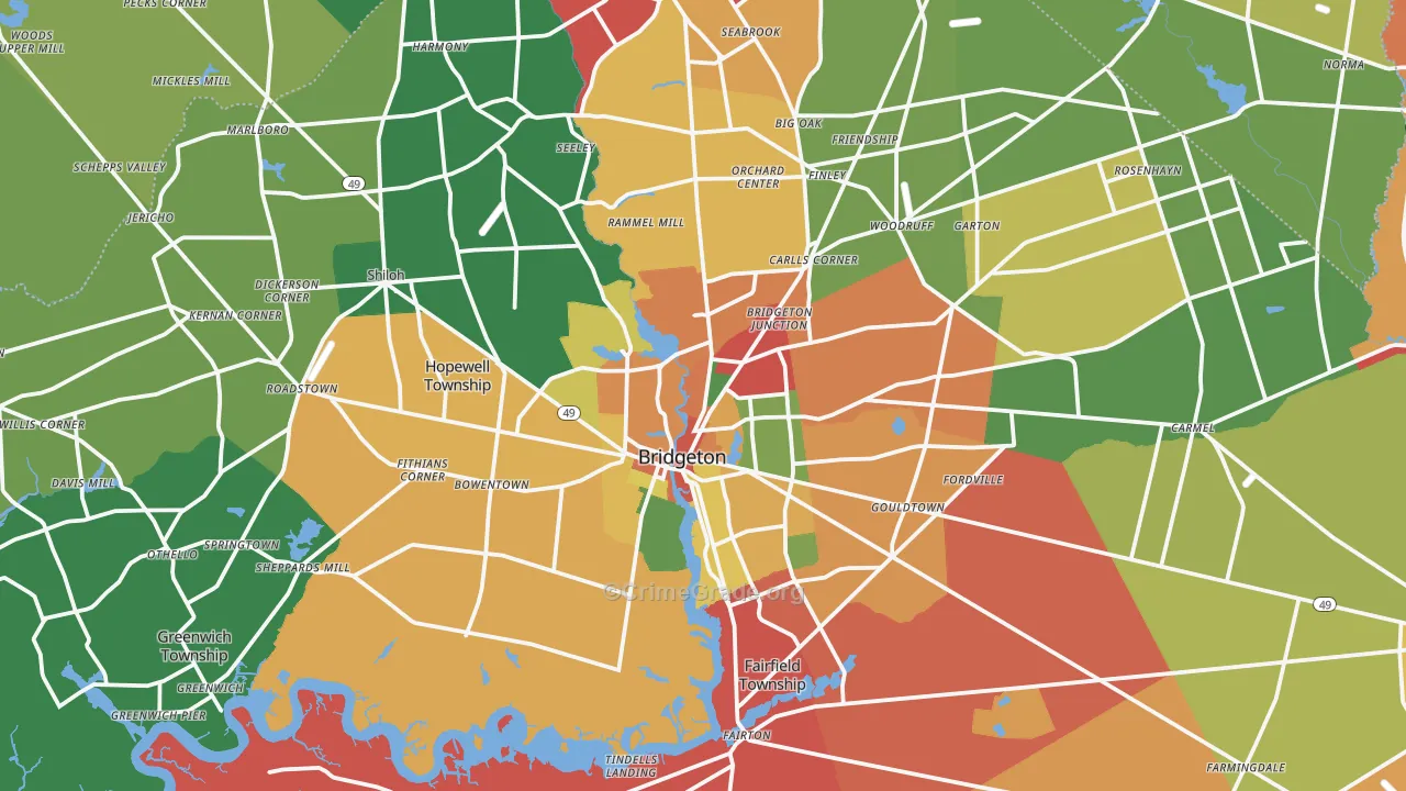 08302, NJ Map of Theft Rates