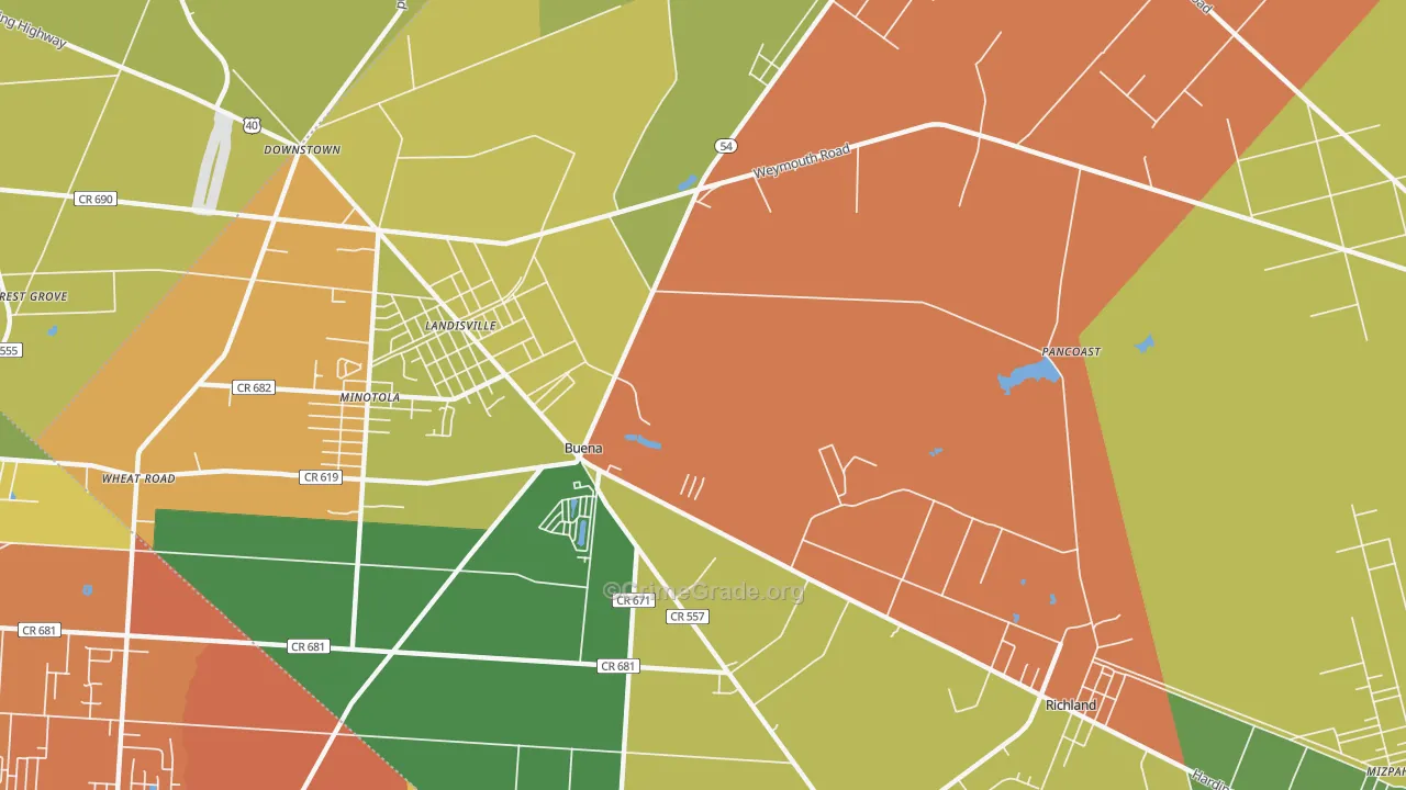 08310, NJ Map of Theft Rates