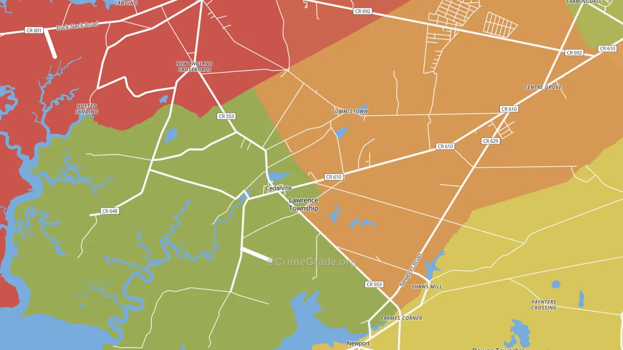 08311, NJ Map of Theft Rates