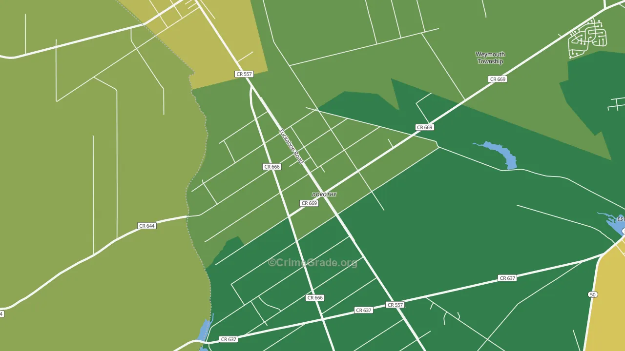 08317, NJ Map of Theft Rates