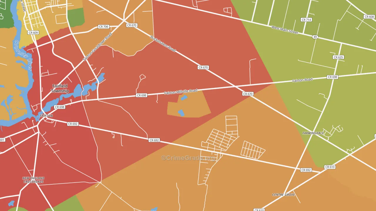 08320, NJ Map of Theft Rates