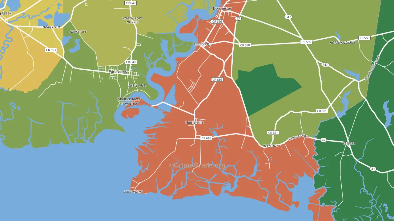 08324, NJ Map of Theft Rates