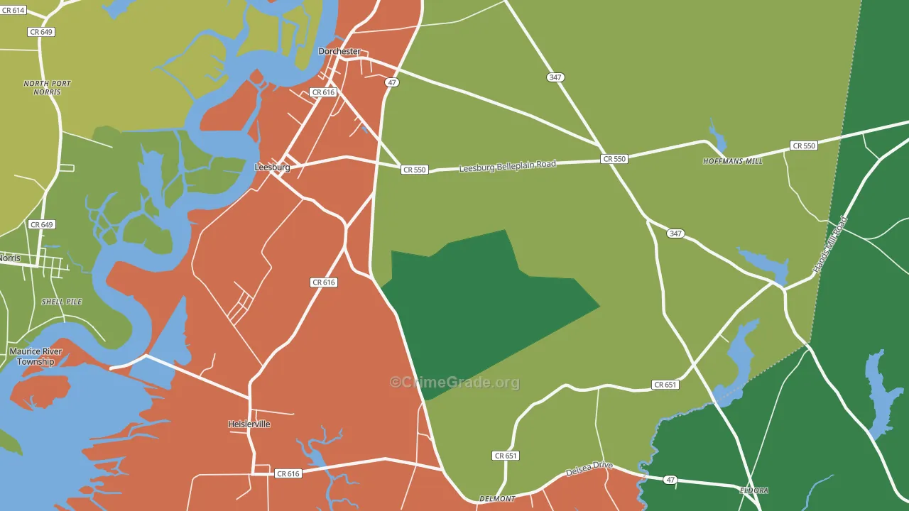 08327, NJ Map of Theft Rates
