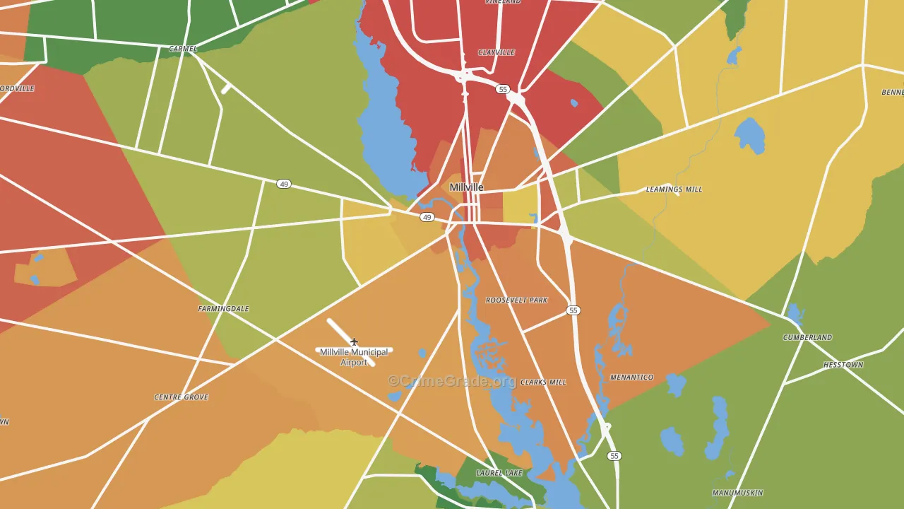 08332, NJ Map of Theft Rates