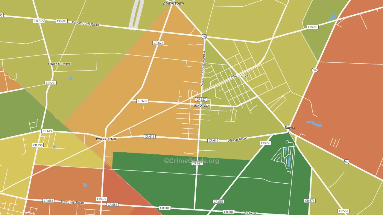 08341, NJ Map of Theft Rates