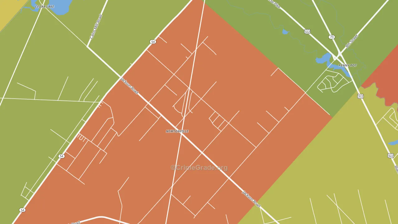 08346, NJ Map of Theft Rates