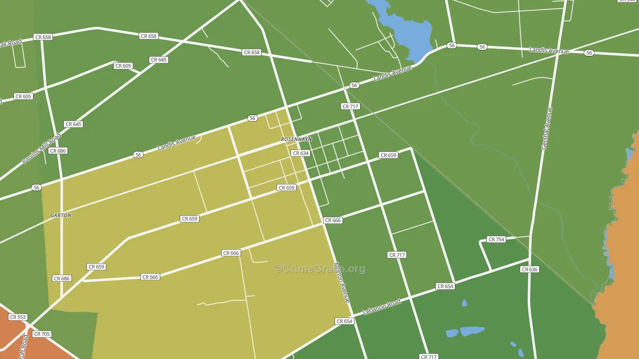 08352, NJ Map of Theft Rates